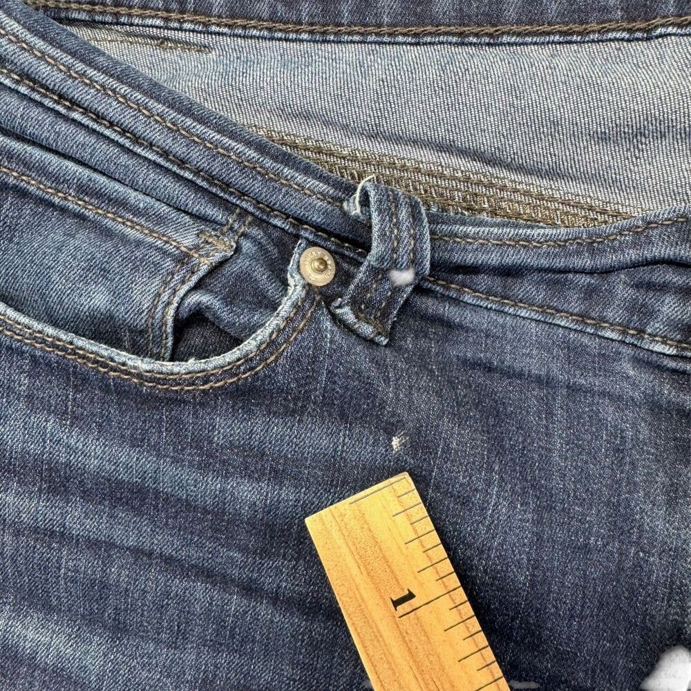 Lucky Brand Jeans Women's 12/31 Blue Brooke Boot Cut Denim Pants Stretch Whisker - Picture 5 of 16